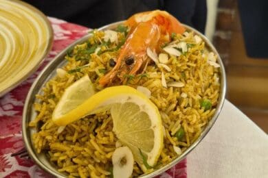 Restaurant indien népalais Gourmet d'Himalaya Neudorf Strasbourg Alsace plat crevette